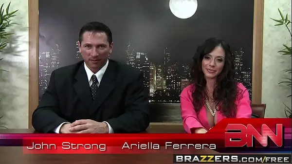 HD Brazzers - Big Tits at Work - Fuck The News scene starring Ariella Ferrera, Nikki Sexx and John Str วิดีโอยอดนิยม