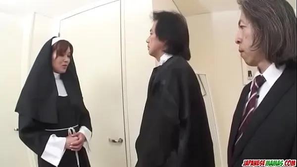 HD First hardcore experience for Japan nun, Hitomi Kanou शीर्ष वीडियो