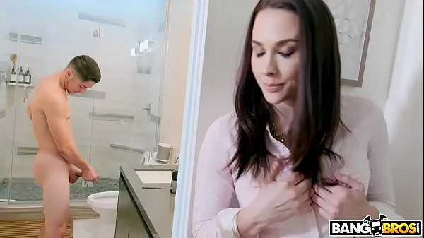 HD BANGBROS - Stepmom Chanel Preston Catches Jerking Off In Bathroom top Videos
