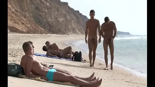 HD-Beach gay orgy topvideo's