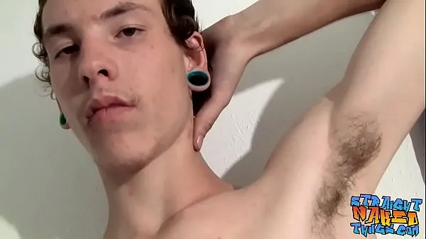 HD Skinny straight twink wanks off and cums top Videos
