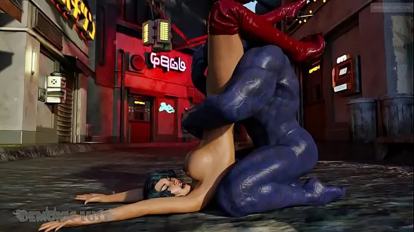 HD-3D Hentai Monster fucks glamour girls in the streets. 3DX Monster Sex Animation topvideo's