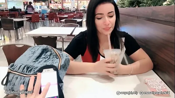 HD Emanuelly Cumming in Public with interactive toy at Shopping Public female orgasm interactive toy girl with remote vibe outside top Videos