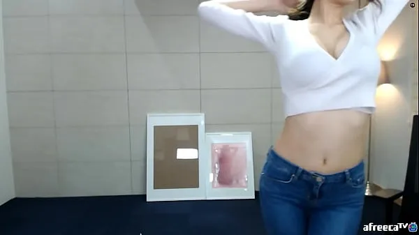 HD Public account [Meow dirty] 19 banned anchor Xu Ya denim leggings yoga girl twist hip skewers nejlepší videa