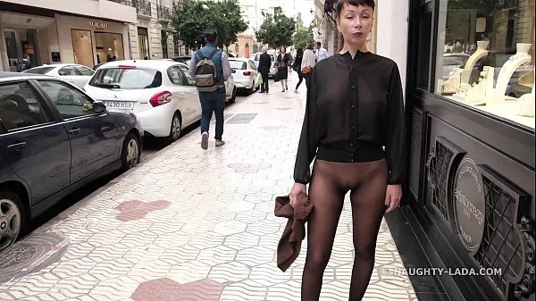 HD No skirt seamless pantyhose in public κορυφαία βίντεο