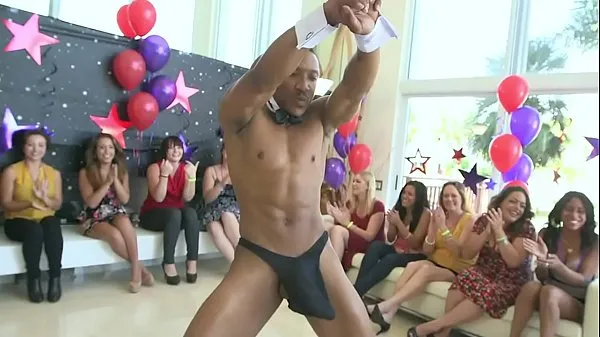 HD DANCING BEAR - Group Of Mixed Race Babes Suckin' & Fuckin' Male Strippers top Videos