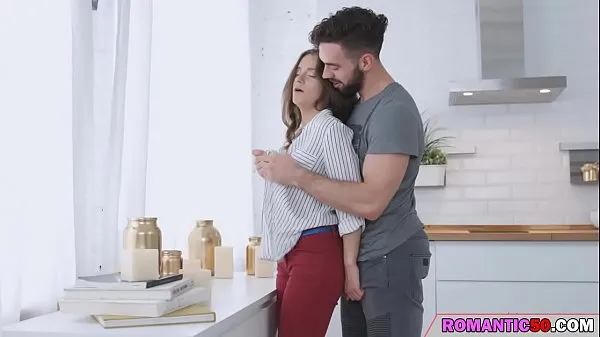 HD romantic sex with a cute brunette en iyi Videolar