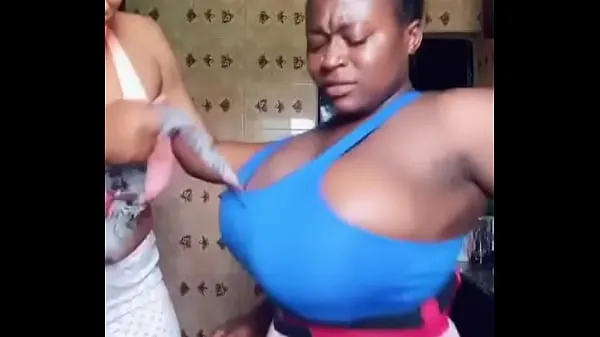 HD Ghana girl using her bigger boobs to spark a generator top videoer