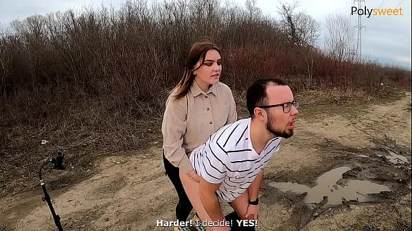 HD My bitch screamed loudly so she ate her cum) (pegging, femdom najboljši videoposnetki