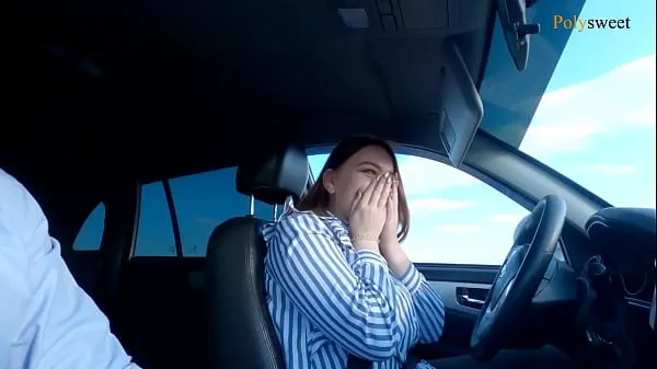 HD Russian girl passed the license exam (blowjob, public, in the car najboljši videoposnetki