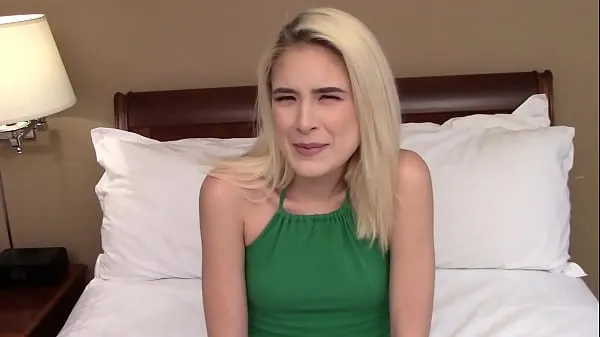HD Skinny blonde amateur teen slobbers on a fat cock topp videoer