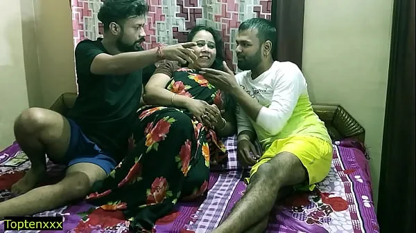 HD Indian hot randi bhabhi fucking with two devor !! Amazing hot threesome sex top videoer