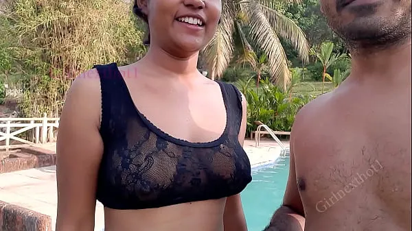 HD Indian Wife Fucked by Ex Boyfriend at Luxurious Resort - Outdoor Sex Fun at Swimming Pool Video teratas