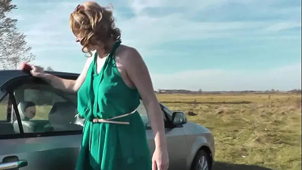 HD Milf. Naked sexy outdoor. Outside in nature on river bank beautiful my without panties in stockings high heels washes car. Pretty in auto en iyi Videolar