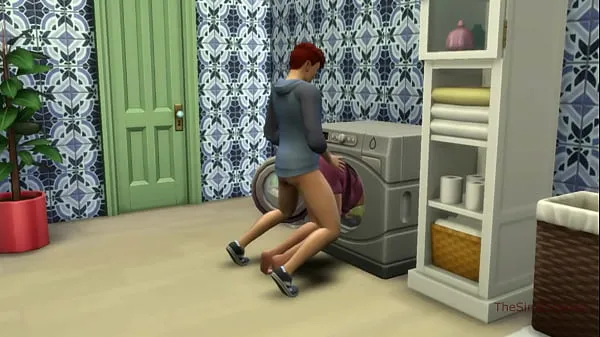 HD Sims 4, my voice, Seducing milf step mom was fucked on washing machine by her step son κορυφαία βίντεο