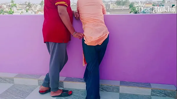HD Outdoor terrace sex with sister-in-law | doggy style hard fuck hindi audio शीर्ष वीडियो