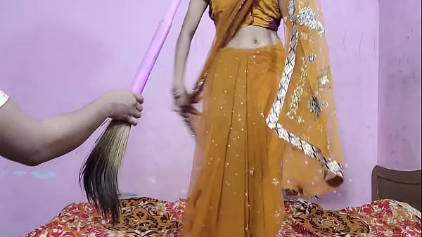 Video HD wearing a yellow sari kissed her boss hàng đầu