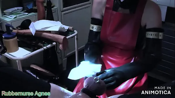 HD-Rubber nurse Agnes' rectum clinic - heavy pegging under corona protection measures and over 30°C... fuck the shit out of your body topvideo's