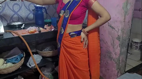 HD Seeing the maid cooking food in the kitchen, if she did not agree, then she gave her a pail top videoer