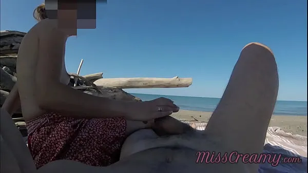 ایچ ڈی Strangers caught my wife touching and masturbating my cock on a public nude beach - Real amateur french - MissCreamy ٹاپ ویڈیوز