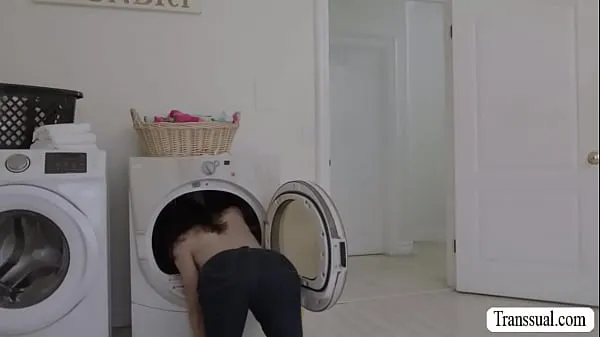 HD Stepbro bangs TS stepsis in laundry room top Videos