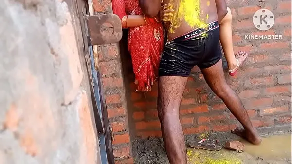 HD Indian Ragni Bhabhi breaks up with her husband in Holi κορυφαία βίντεο