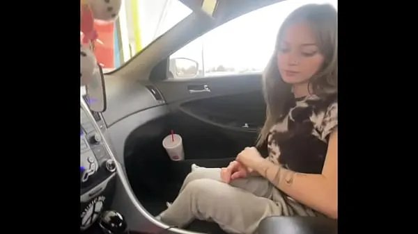 HD Sucking My Boyfriends Cock In The Car ;) Full video on top Videos