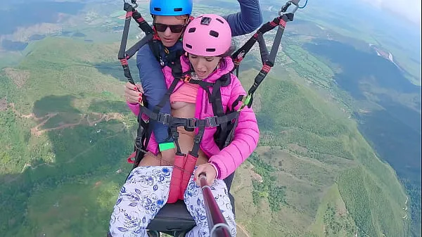 HD Wet Pussy SQUIRTING IN THE SKY 2200m High In The Clouds while PARAGLIDING top Videos