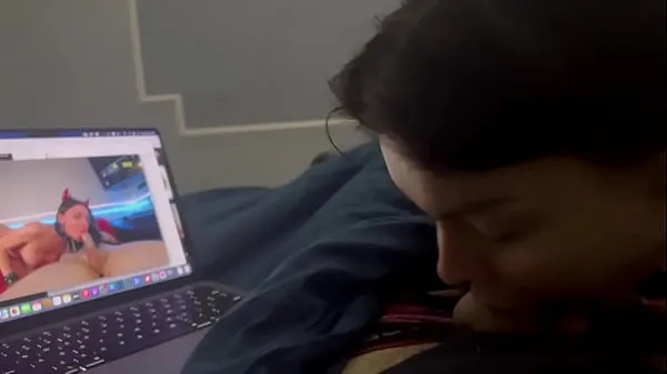 HD sucked her beloved while watching her own porn top Videos