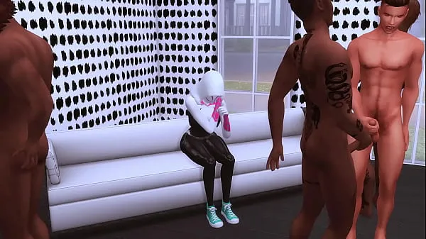 HD gwen stacy gets hard bbc gangbang and blowbang with bbc crowd cheating on her boyfriend spider man sims me hentai sfm Video teratas