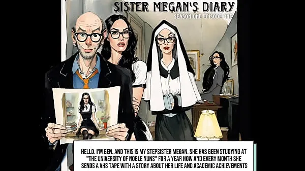 HD-Sister Megan Diary: Nun Megan Teases Stepbrother With Her Feet / Comic Animated topvideo's