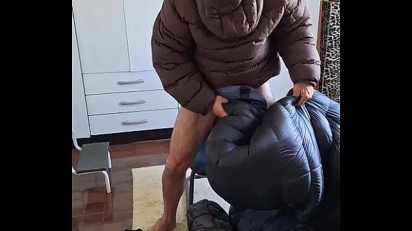 HD Cum my mega puffer down jacket nylon najlepšie videá